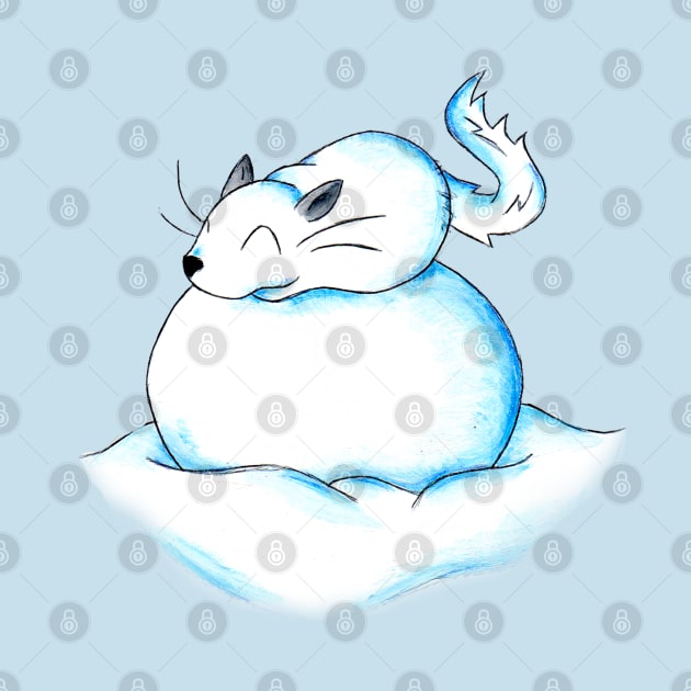 Chinchilla Snowball by KristenOKeefeArt