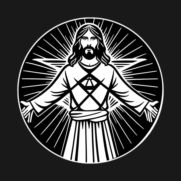 Illuminati Jesus by Jaymz Weiss Designz