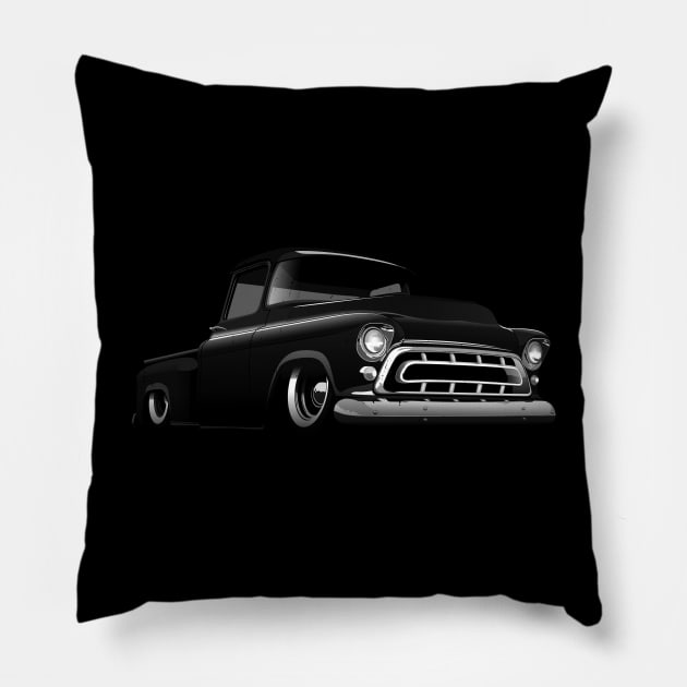 apache chevy truck Pillow by small alley co