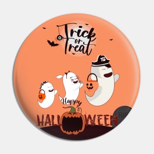 Trick or Treat: Halloween Ghost Party Pin
