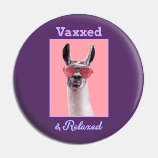 Vaxxed and Relaxed Llama Pin