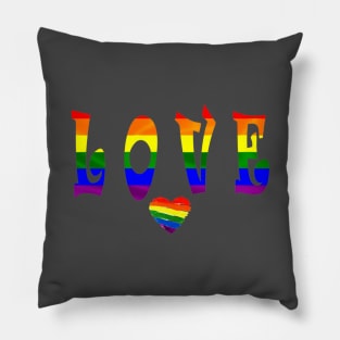 Rainbow Love with Rainbow Heart Pillow