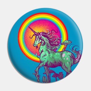 Rainbow Mushroom Unicorn Pin