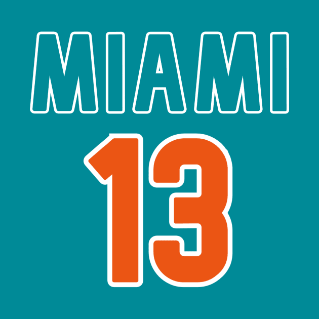 Miami Dolphins - Dan Marino 13 by Pretty Good Shirts