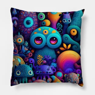 Colorful Animal pattern Creature Cute Pattern Pillow