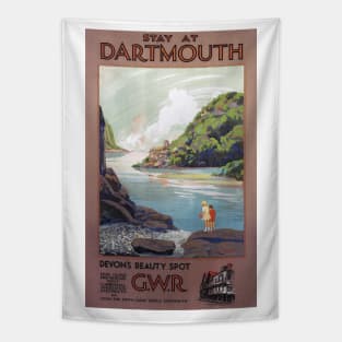 Dartmouth, Devon - GWR - Vintage Railway Travel Poster - 1930s Tapestry