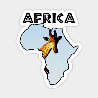 Africa Wildlife Continent Blue Sky Giraffe Magnet