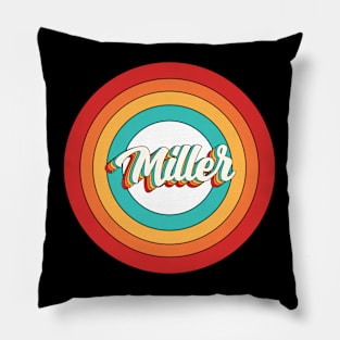 Miller Name Shirt Vintage Miller Circle Pillow