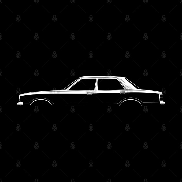 Ford Cortina Mk IV Silhouette by Car-Silhouettes