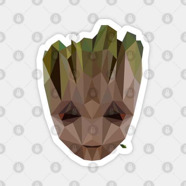 Baby Groot Poly Magnet by CriSan