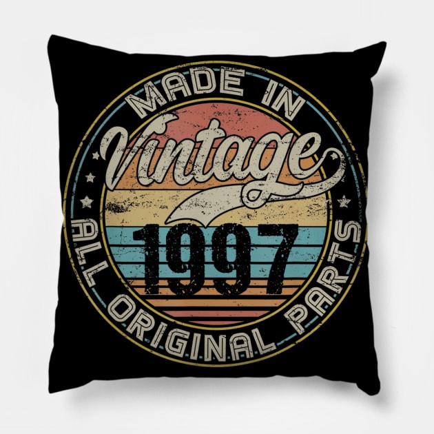 Classic 23th Birthday Gift For Men Women Vintage 1997 Pillow by teudasfemales