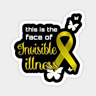 Face of Invisible Illness YELLOW Magnet