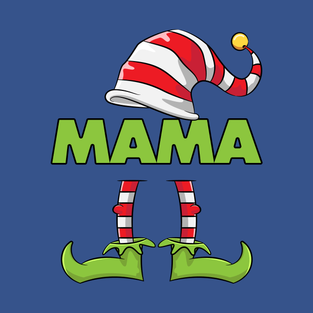 Mama Elf Funny Couples Christmas Costume Gift by teeleoshirts