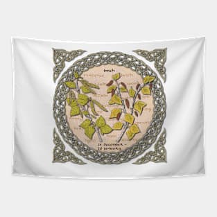 Tree Calendar Birch Tapestry