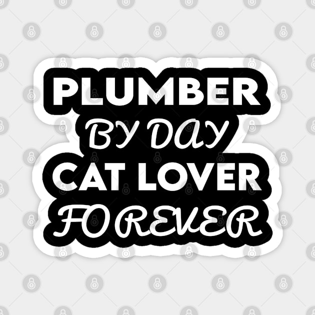 plumber cat Magnet by Elhisodesigns