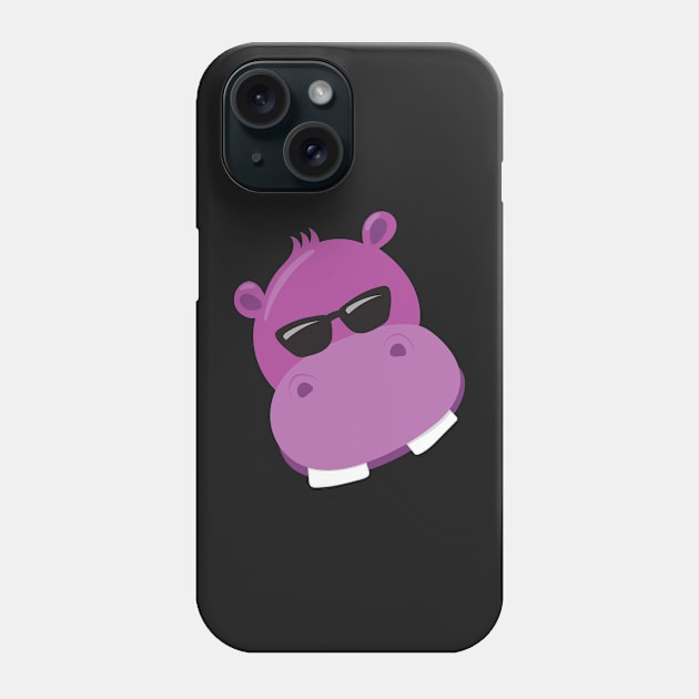 Cool Hippo Face Phone Case by CraftyCatz