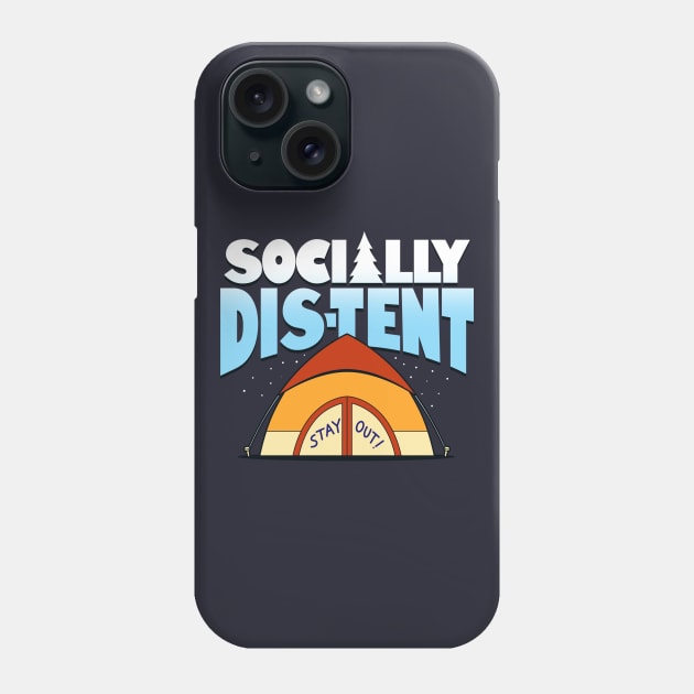 Socially Distent Socially Distant Funny Summer Camping Meme Phone Case by Originals By Boggs