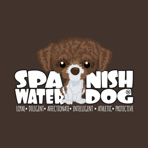 Spanish Water Dog (Brown&White) - DGBigHead by DoggyGraphics