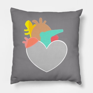 retro heart and arteries Pillow