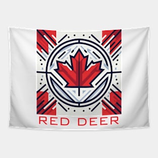 Red Deer Alberta Canada Flag Tapestry