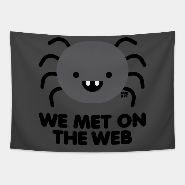 MET ON WEB Tapestry by toddgoldmanart