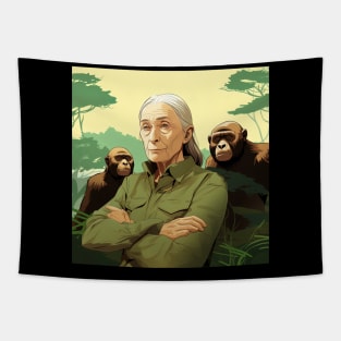 Jane Goodall Tapestry