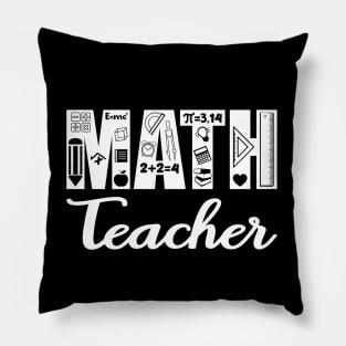 Math teacher (white) Pillow