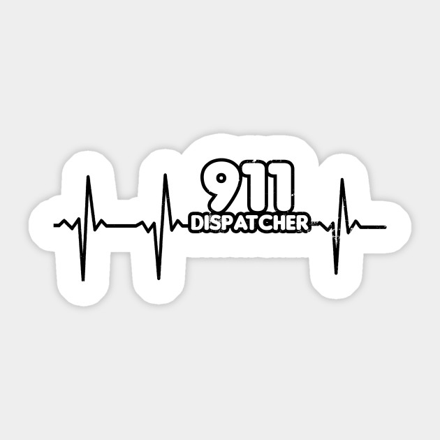 911 Dispatcher Shirt Heartbeat Ecg Gift 911 Dispatcher Sticker Teepublic