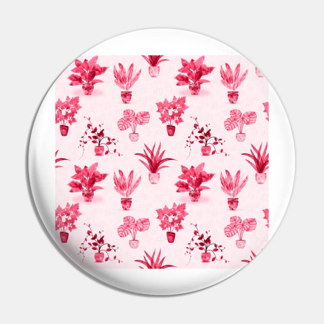 Pattern of Flower Pots Magenta Pin by cesartorresart