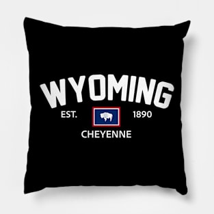 Wyoming Collegiate Preppy Pillow