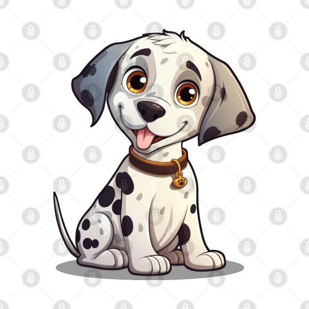 Cartoon Cute Kawaii Dalmatian Dog by SimplyIdeas