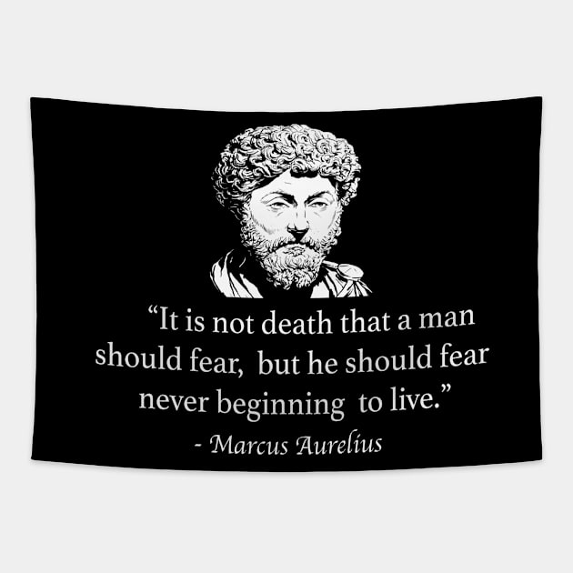 Marcus Aurelius quote on death Tapestry by StudiousStoic