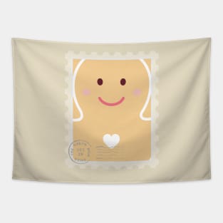 Cute Boy Gingerbread Stamp Tapestry