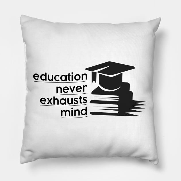 education never exhausts mind Pillow by Whatastory