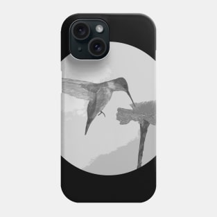 Hummingbird Black Phone Case