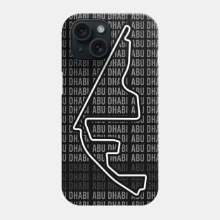 Abu Dhabi  - F1 Circuit - Black and White Phone Case