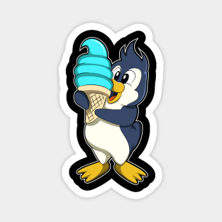 Penguin with Waffle Ice cream Magnet