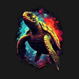 Vibrant Cosmic Sea Turtle T-Shirt