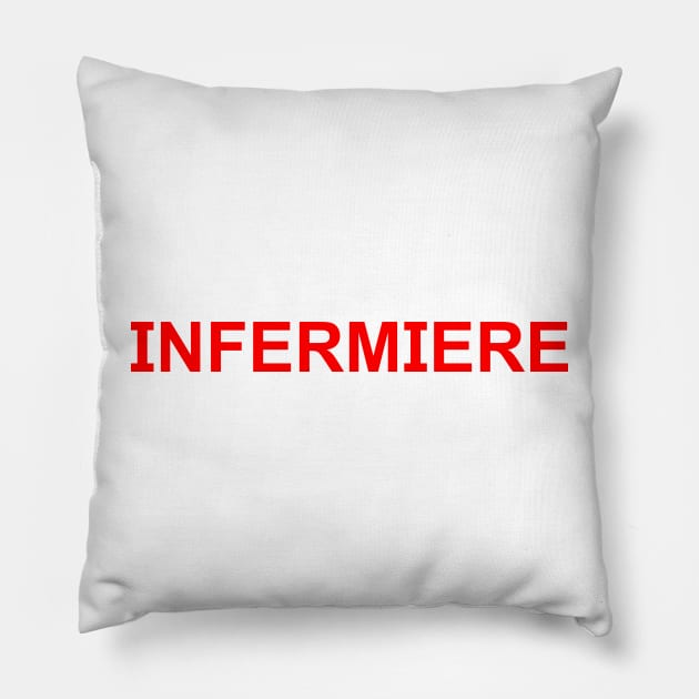 Infermiere | Testo per divisa Infermieristica | Testo sul retro Pillow by Betta's Collections