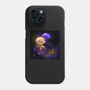 Three Glowing Jellyfish Phone Case