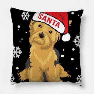 Yorkshire Terrier Santa Paws Xmas Gift For Dog Lover Pillow