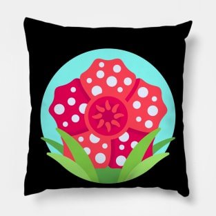 corpse lily, flower, red, rare flower, nature, rafflessia, rafflesia arnoldii- rafflesia flower Pillow