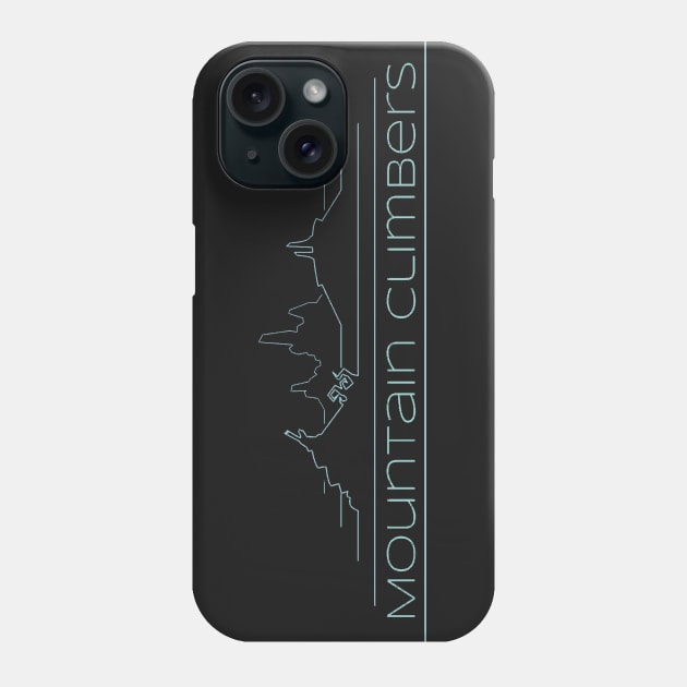 Mountain Climbers - Lines Phone Case by SkprNck