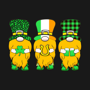 Irish St. Patrick's Day Gnomes Leprechauns Luck Shamrocks T-Shirt