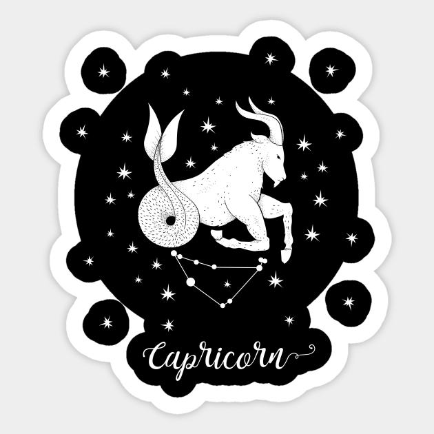 Capricorn Zodiac Sign Constellation - Capricorn Zodiac - Sticker | TeePublic Capricorn Zodiac Sign Constellation - Capricorn Zodiac - Sticker | TeePublic