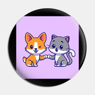 cute-cat-corgi-dog-cartoon-vector-icon-illustration-animal-friend-icon-concept-isolated-premium Pin