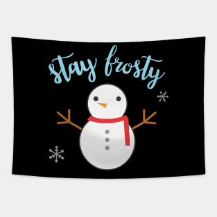 Cute Frosty Snowman Tapestry
