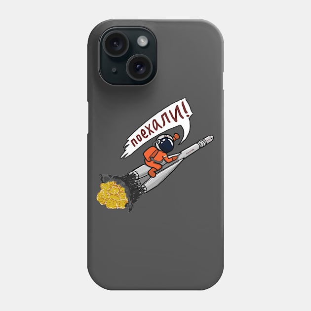 Yuri Gagarin To Space Phone Case by jazzydingo