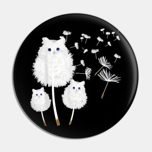 Cat Dandelion Flower Cat Lover Gift Pin