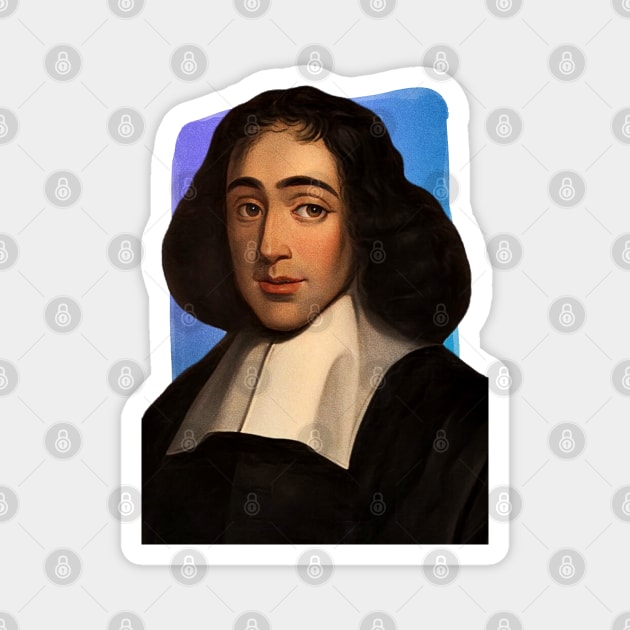 Dutch Philosopher Baruch Spinoza illustration Magnet by Litstoy 